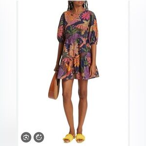 NWT Farm Rio Floral Print Mini Dress, sz Small